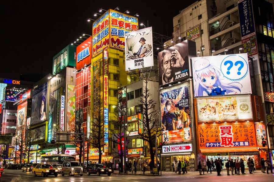 Akihabara Tokyo night photo