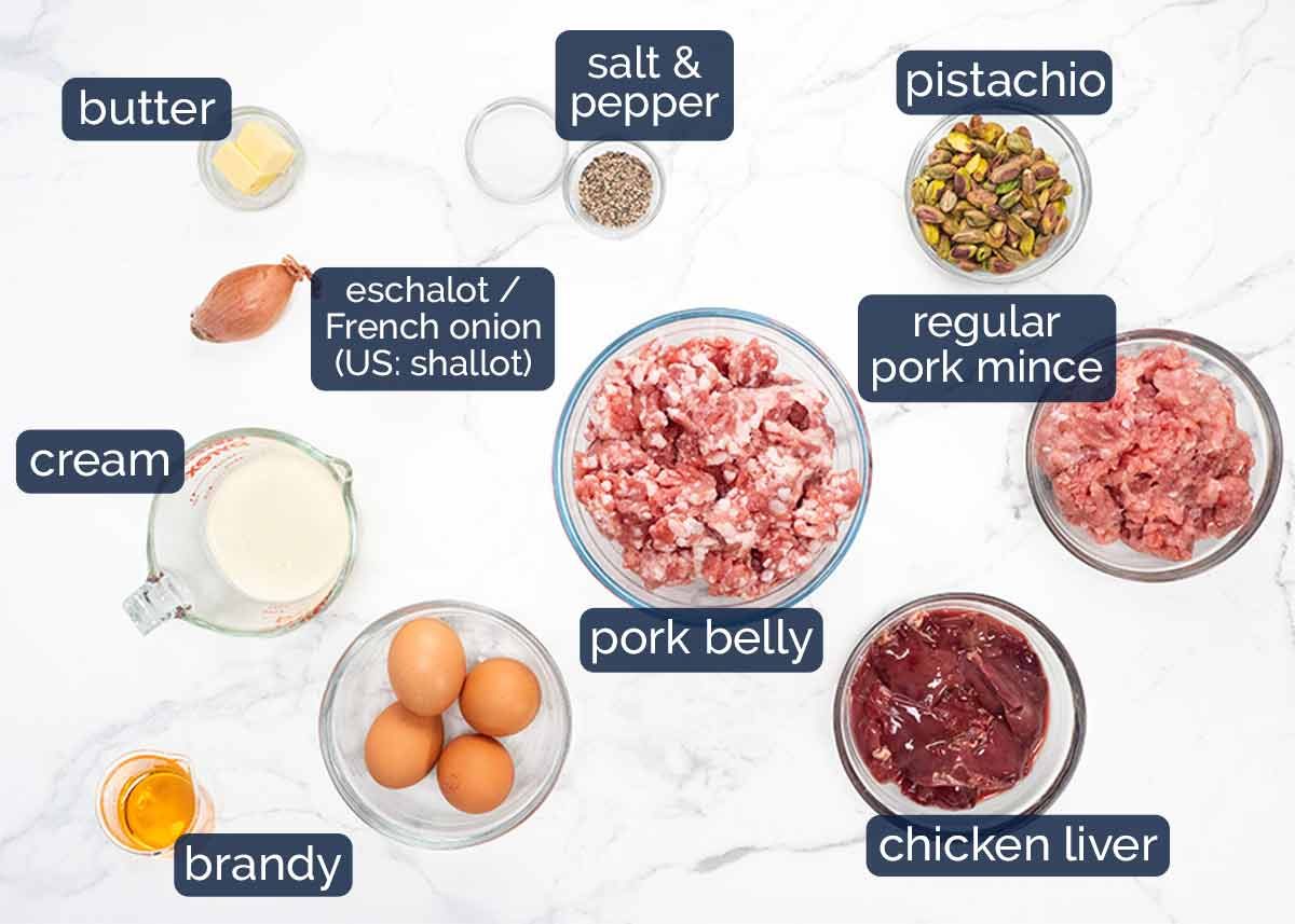 Country terrine ingredients