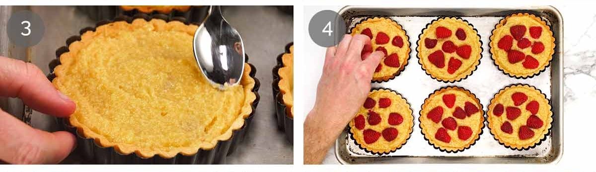 Raspberry almond tarts - ingredients