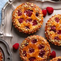 Raspberry almond tarts